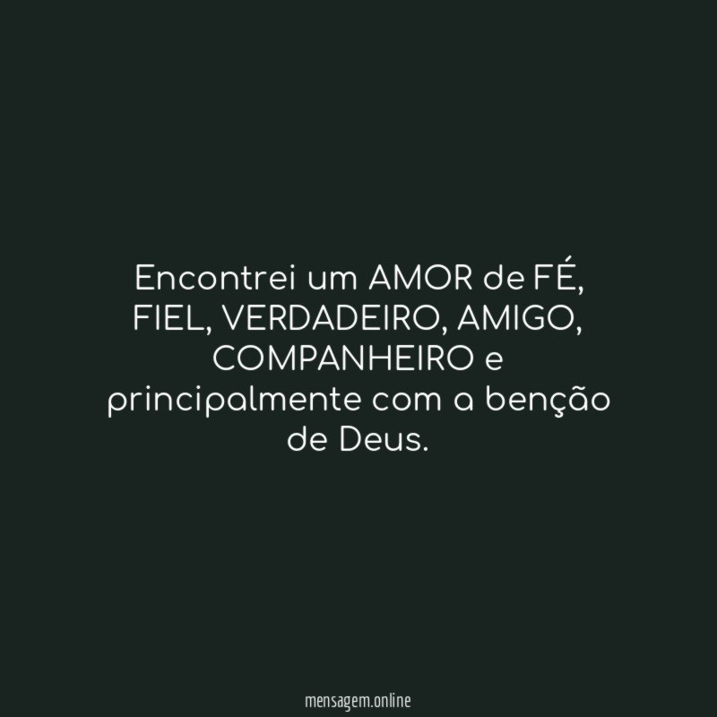 Encontrei um AMOR de FÉ