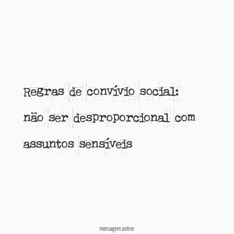 regras de convívio social
