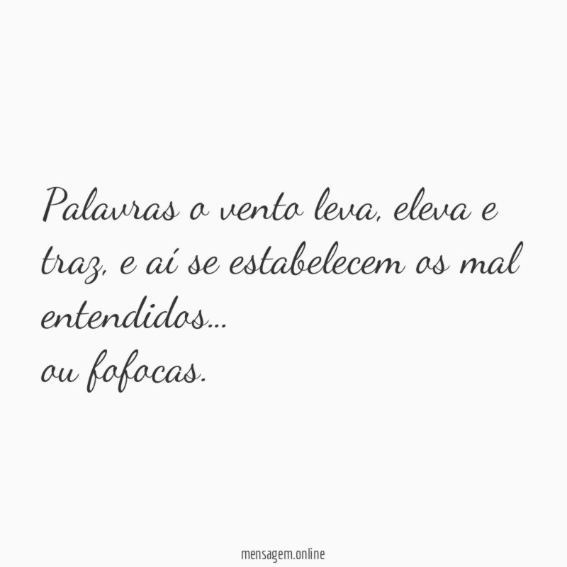 Palavras o vento leva