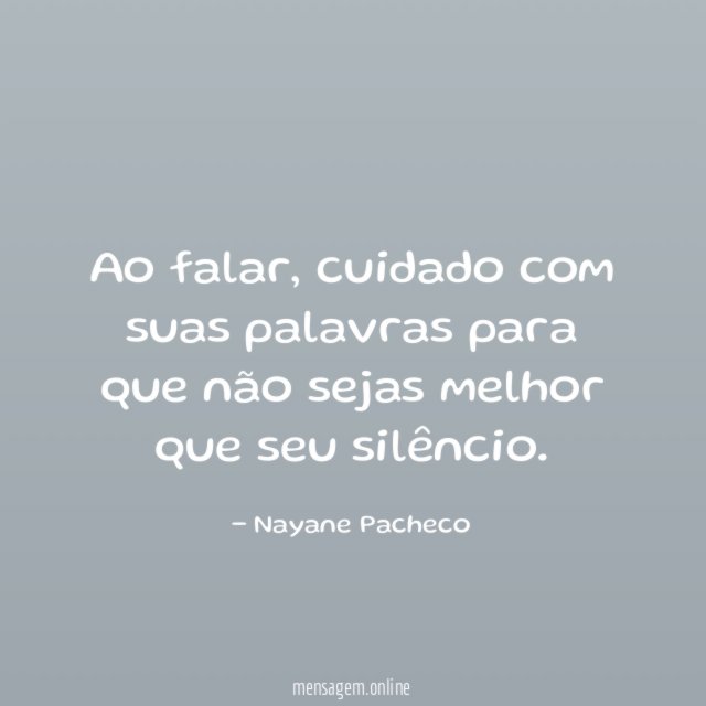Ao falar