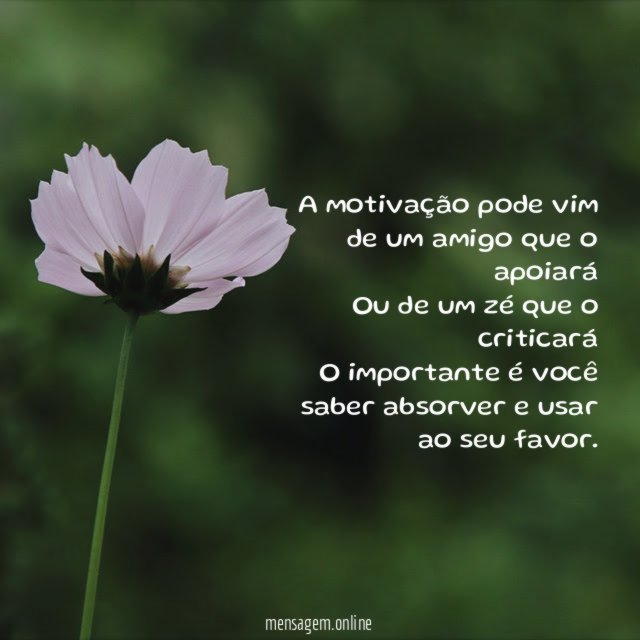 A motivação pode vim de um amigo que