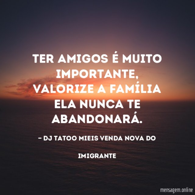 Ter amigos é muito importante