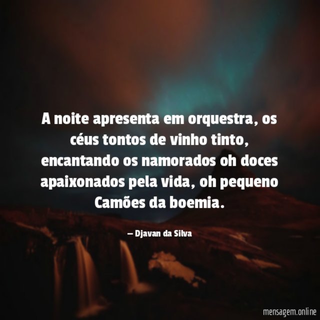 A noite apresenta em orquestra