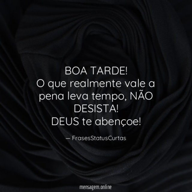 BOA TARDE