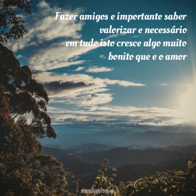 fazer amigos e importante saber valorizar e necessário em