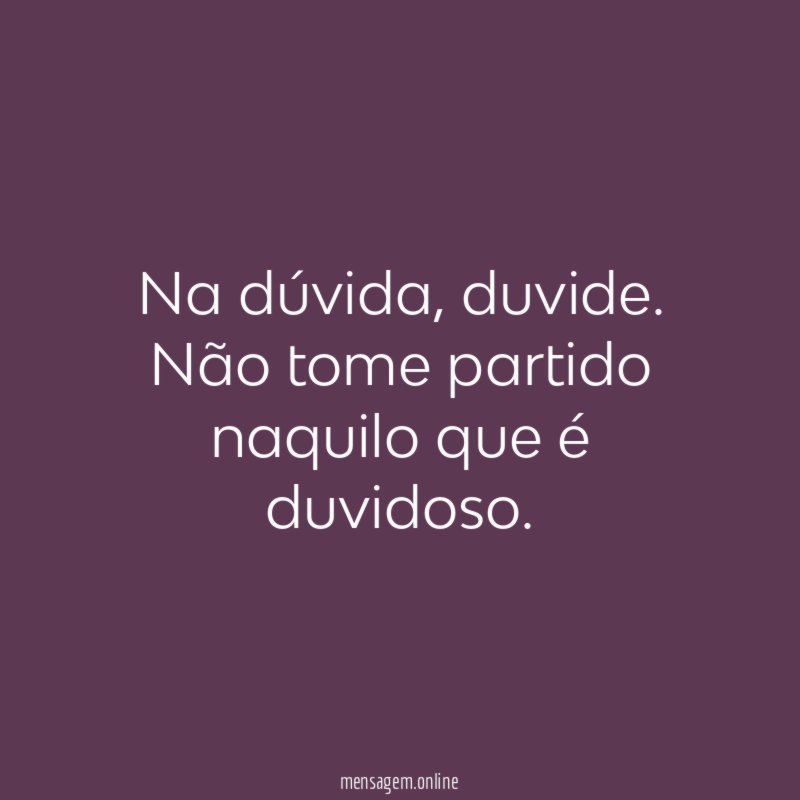 Na dúvida