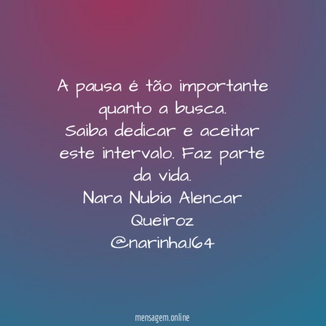 A pausa é tão importante quanto a busca