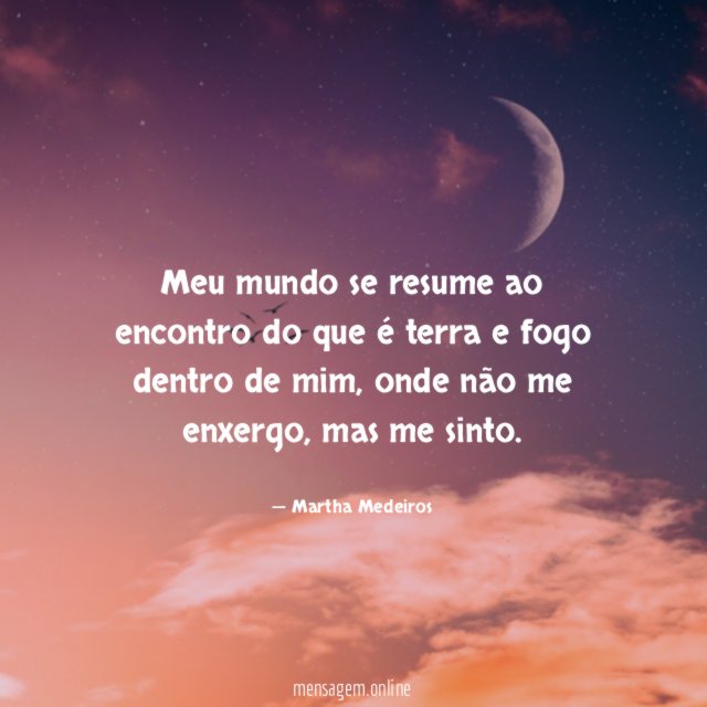Meu mundo se resume ao encontro do que