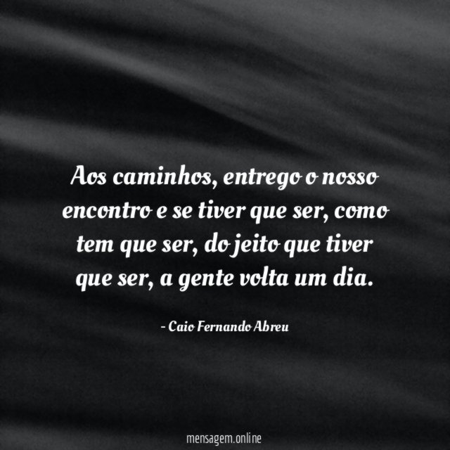 Aos caminhos