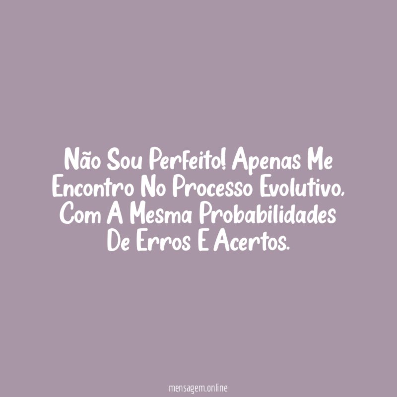 Não Sou Perfeito