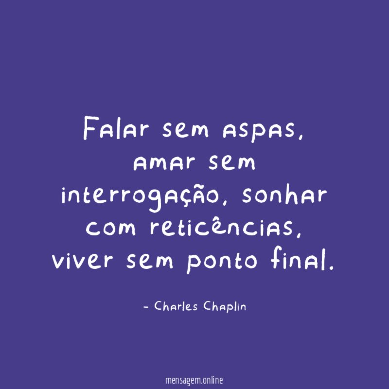 Falar sem aspas