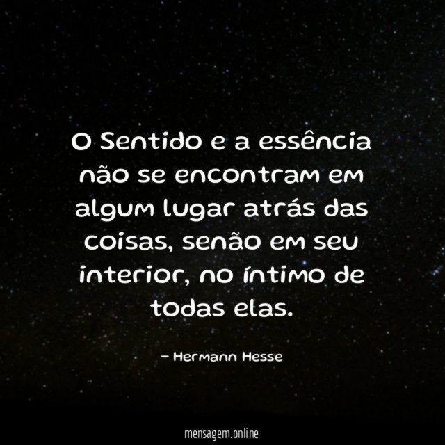 O Sentido e a essência não se encontram