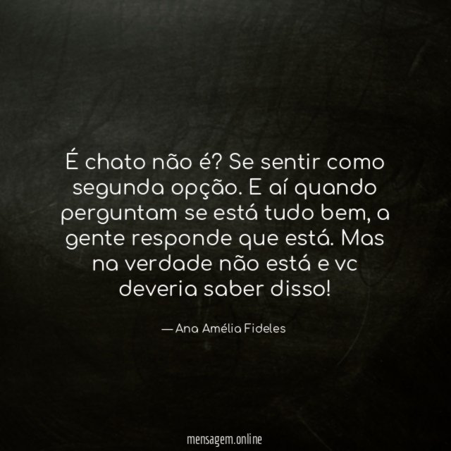 É chato não é