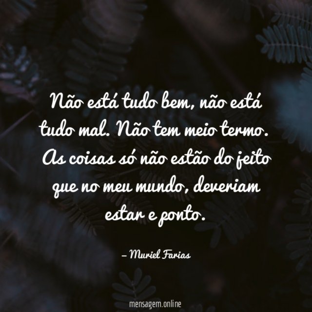 Não está tudo bem