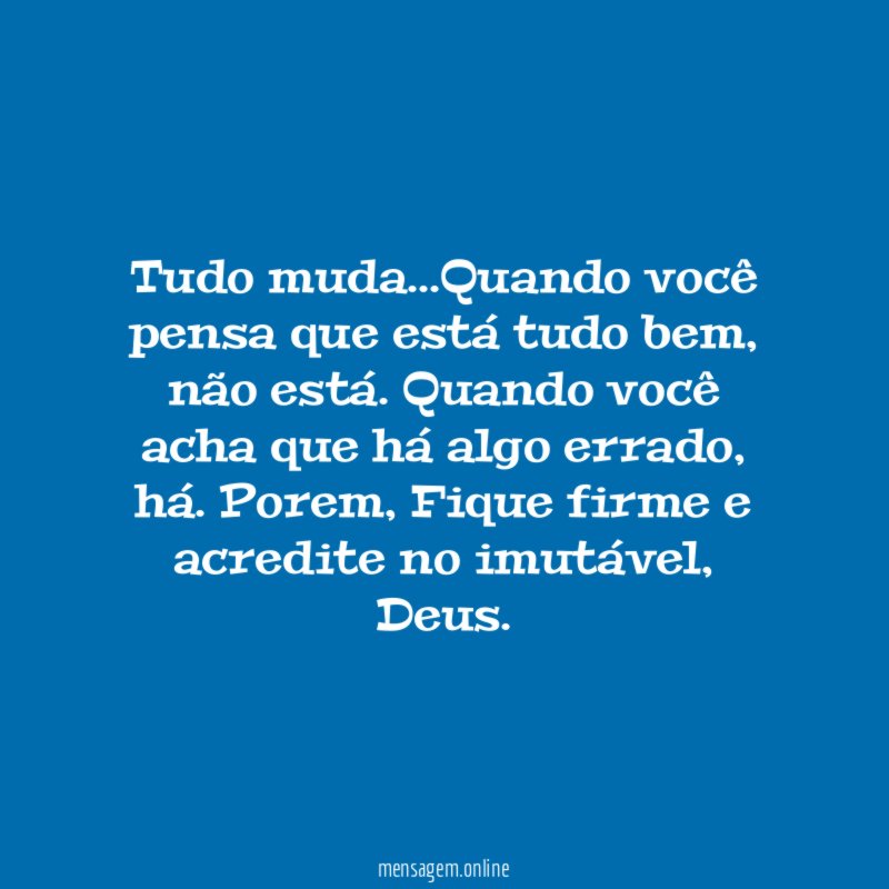 Tudo muda