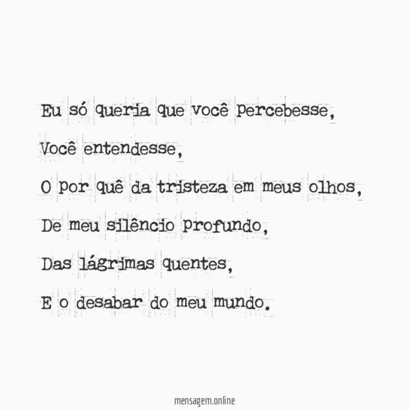 Eu só queria que você percebesse,