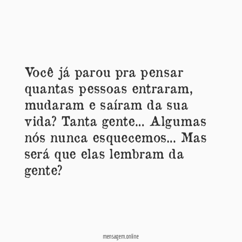 Você já parou pra pensar quantas pessoas entraram