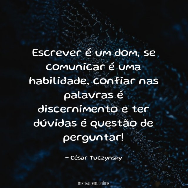 Escrever é um dom