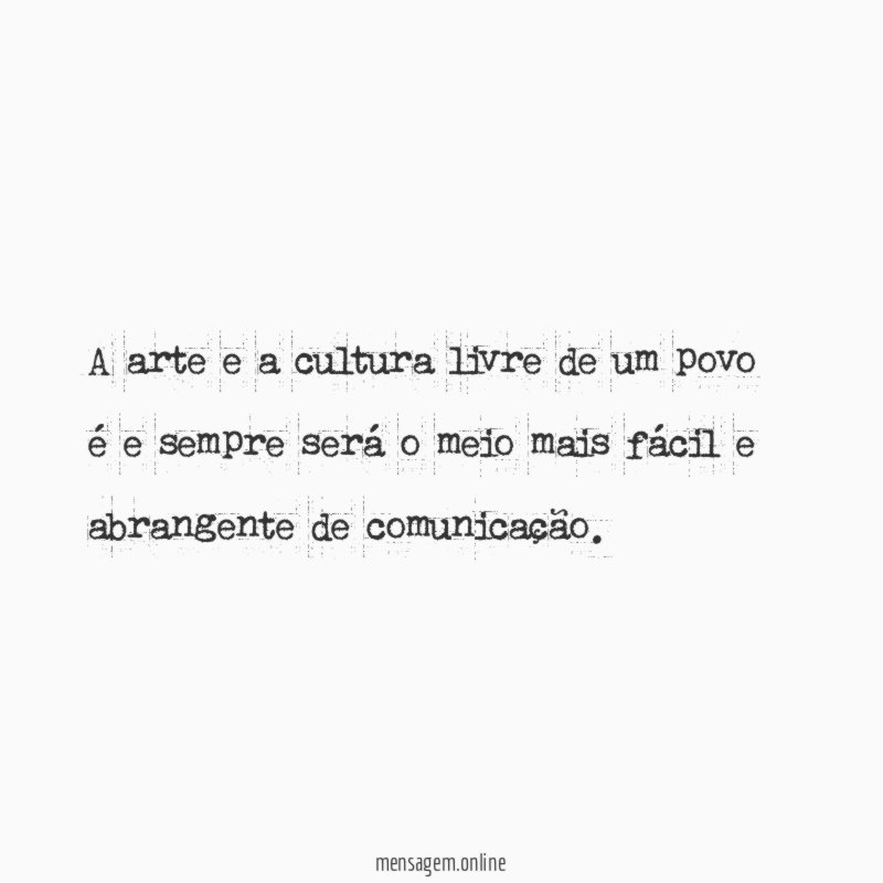 A arte e a cultura livre de um