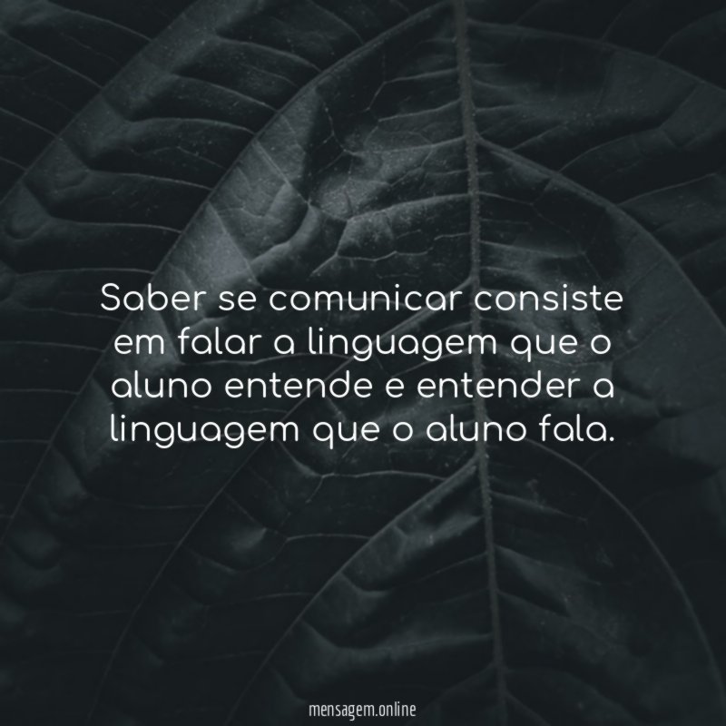 Saber se comunicar consiste em falar a linguagem