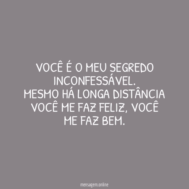 Você é o meu segredo inconfessável