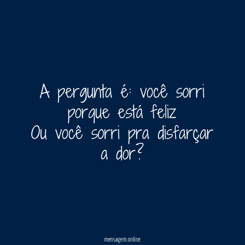 A pergunta é