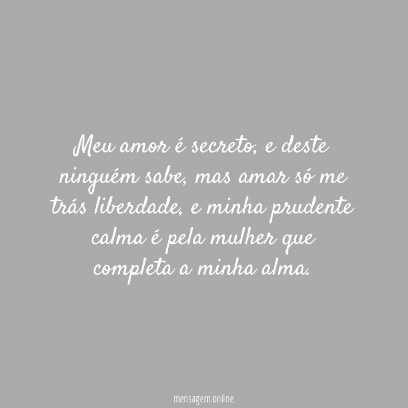 Meu amor é secreto