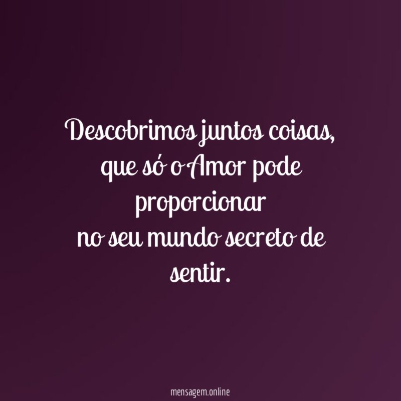 Descobrimos juntos coisas