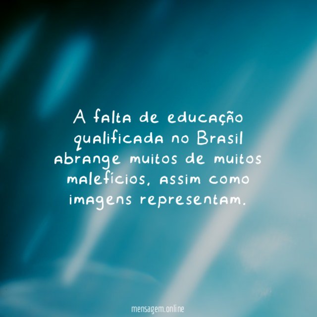 A falta de educação qualificada no Brasil abrange