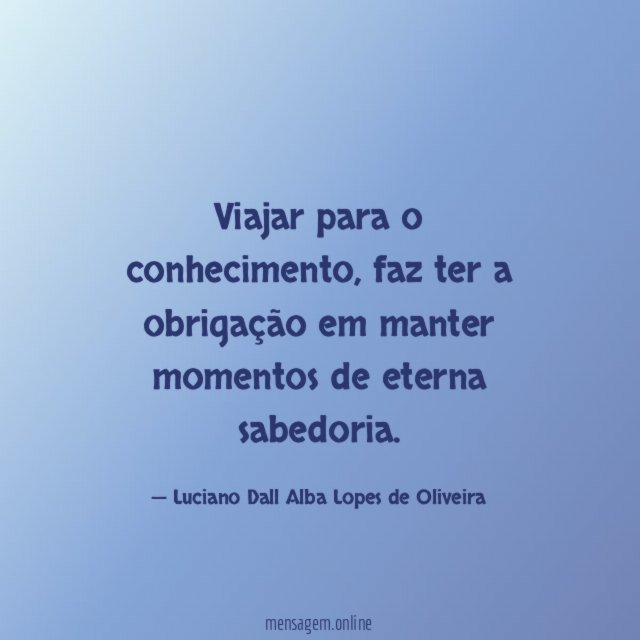 Viajar para o conhecimento