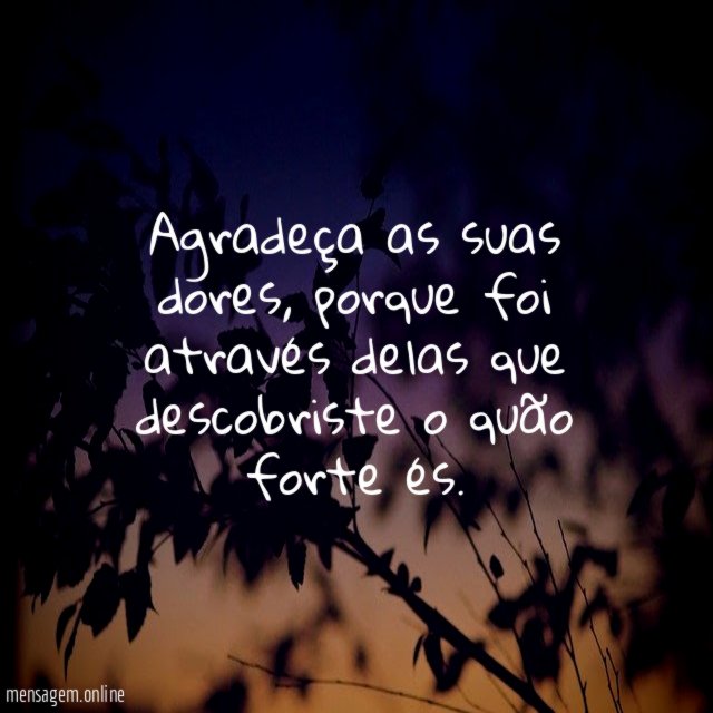Agradeça as suas dores