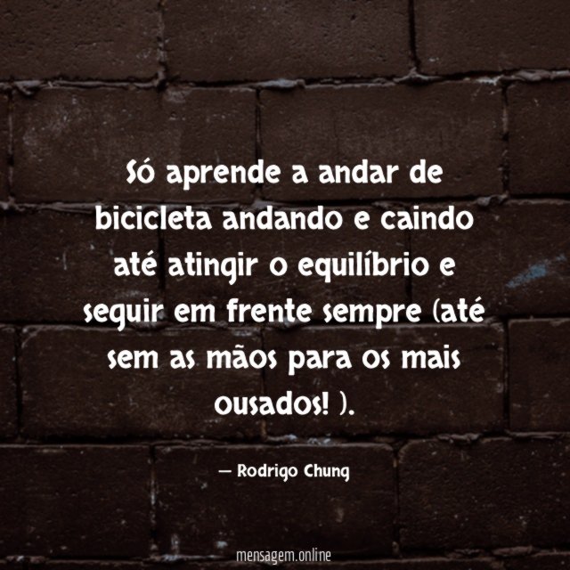 Só aprende a andar de bicicleta andando