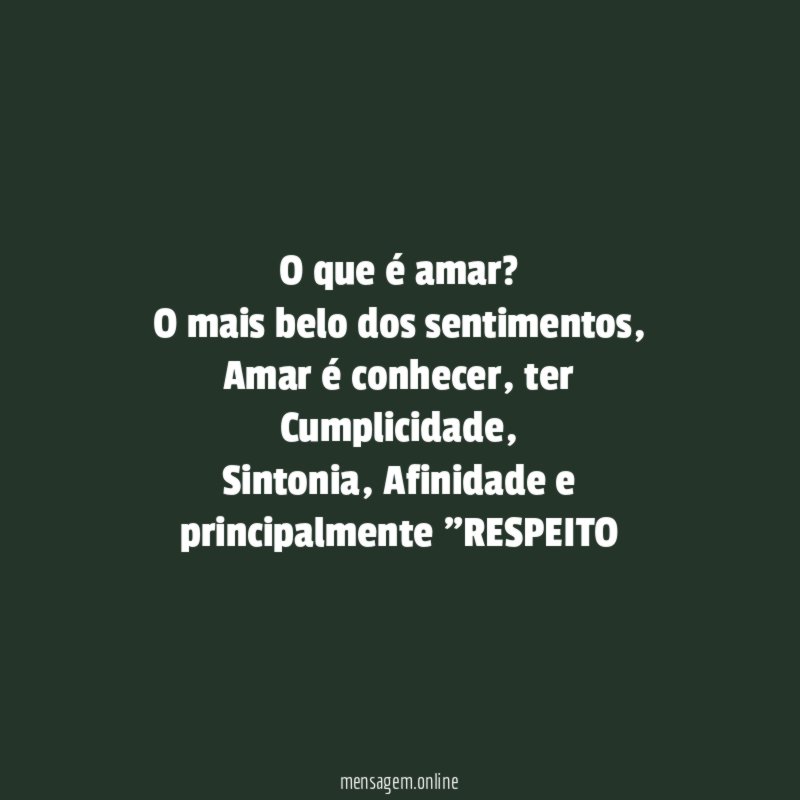 O que é amar