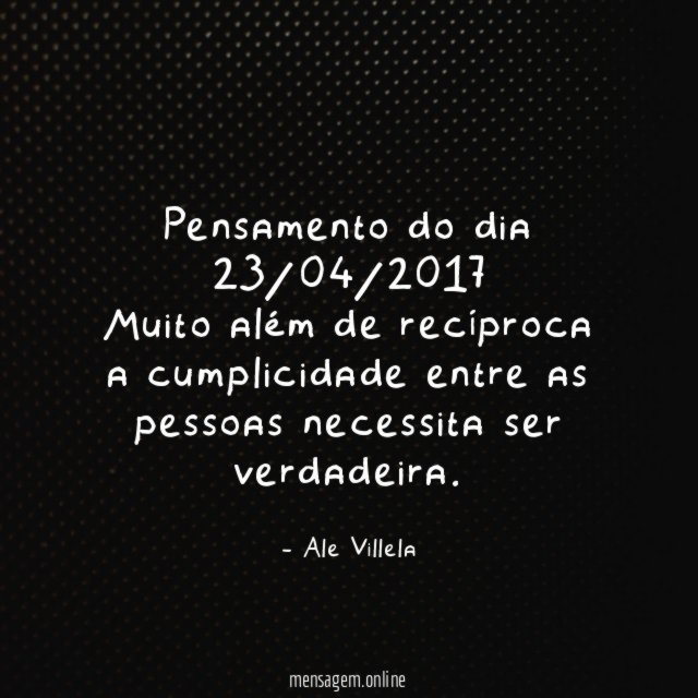 Pensamento do dia 23/04/2017