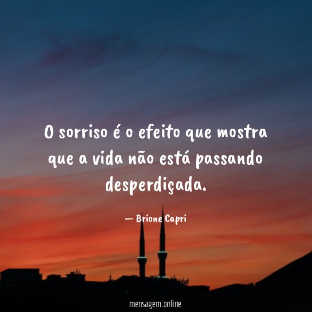 O sorriso é o efeito que mostra que