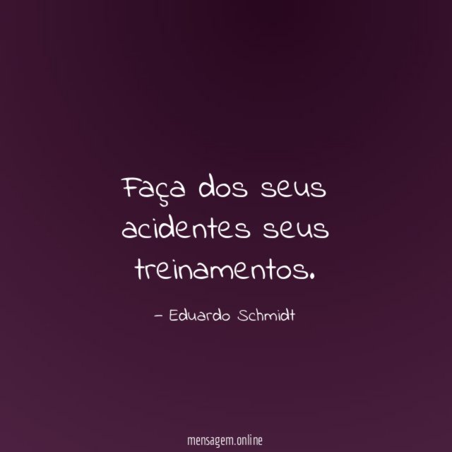 Faça dos seus acidentes seus treinamentos