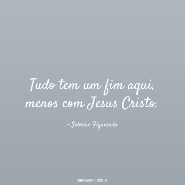 Tudo tem um fim aqui