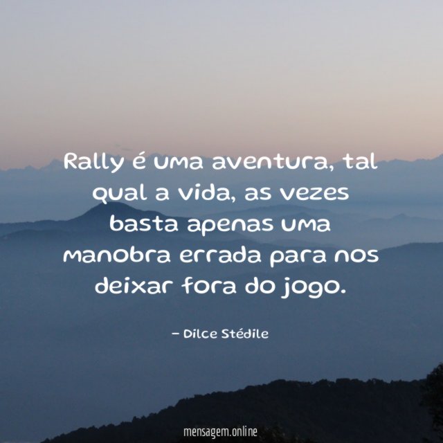 Rally é uma aventura