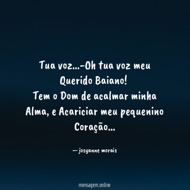 Tua voz