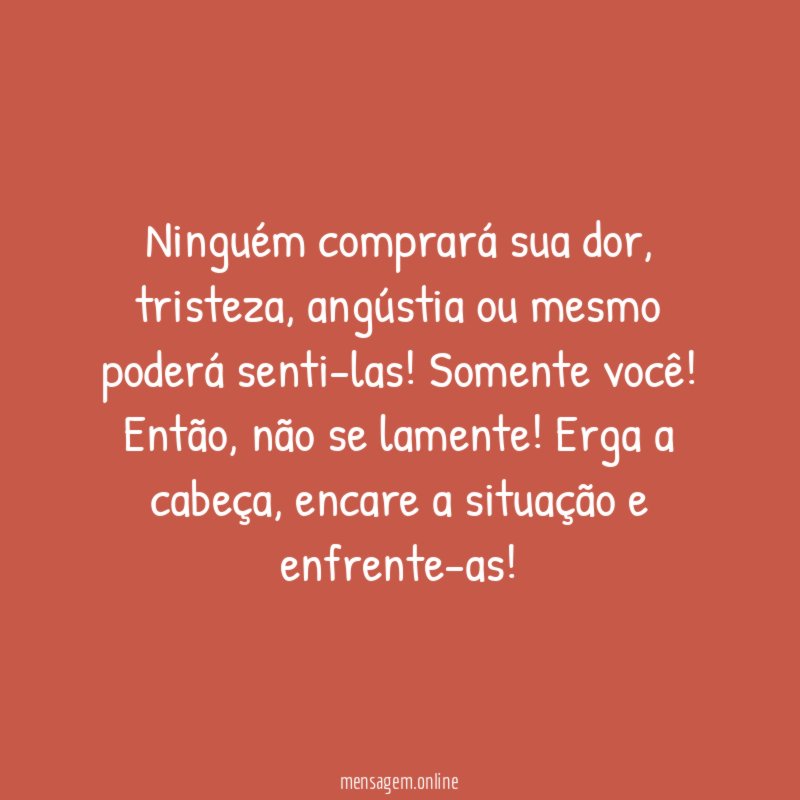 Ninguém comprará sua dor
