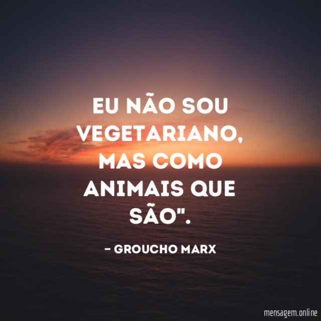 Eu não sou vegetariano