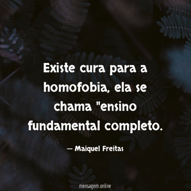 Existe cura para a homofobia