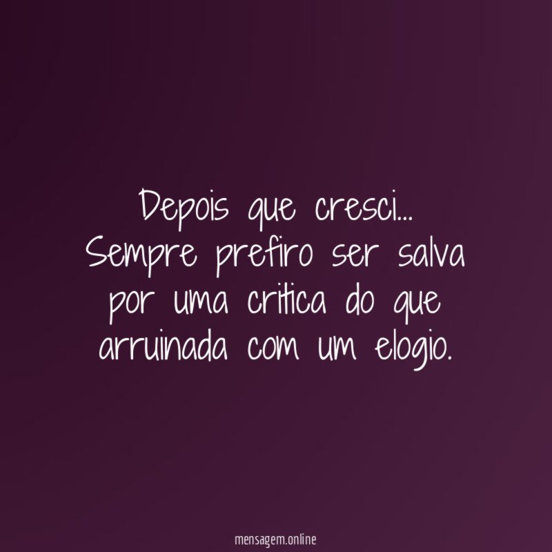 Depois que cresci