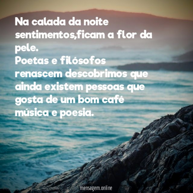 Na calada da noite sentimentos