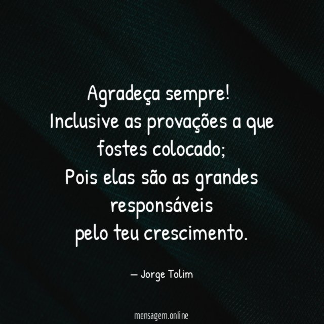 Agradeça sempre