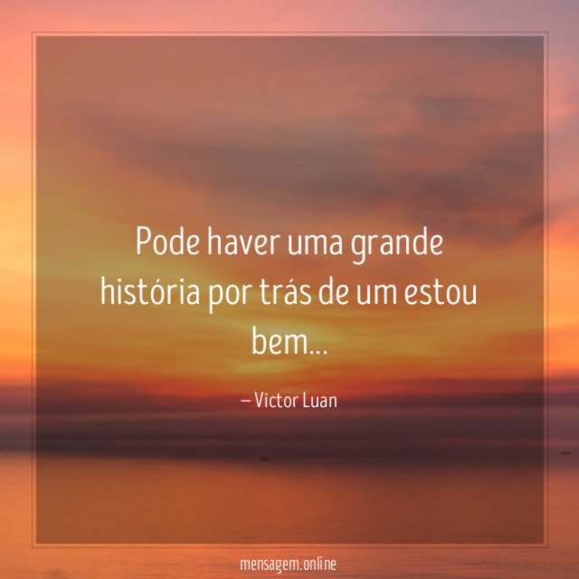 pode haver uma grande história por trás de