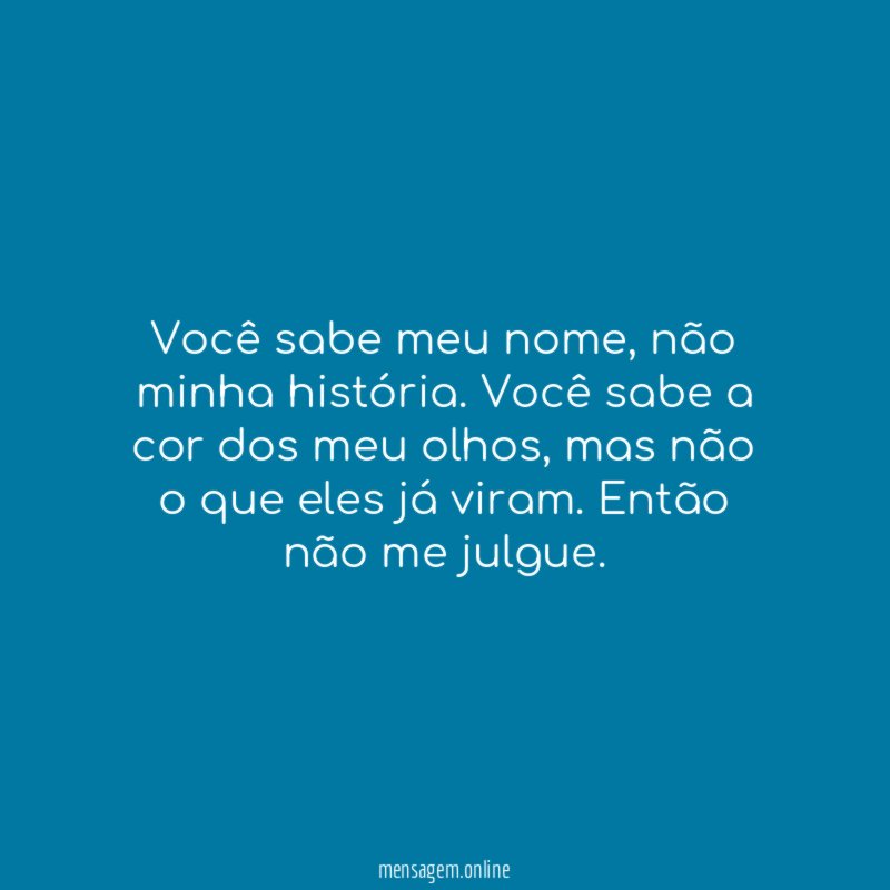 Você sabe meu nome