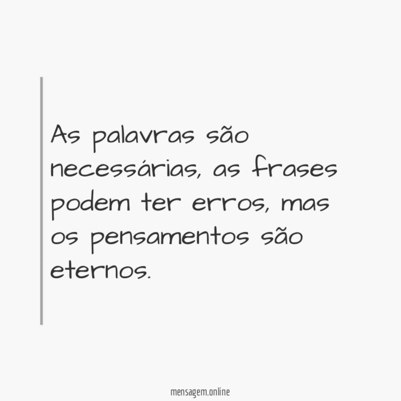 As palavras são necessárias