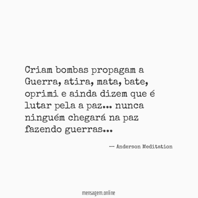 Criam bombas propagam a Guerra