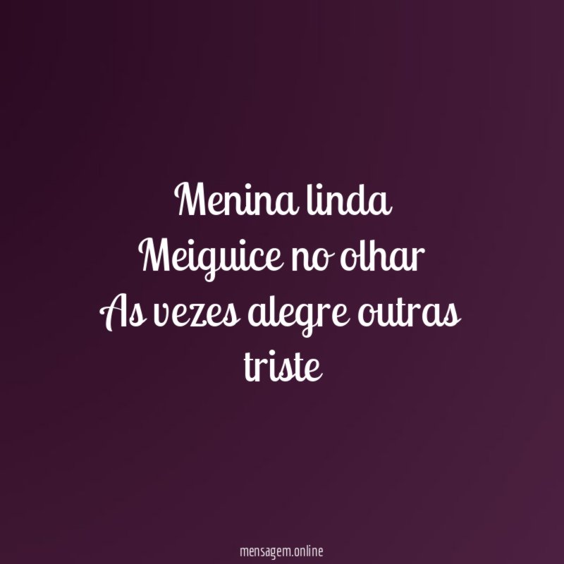 Menina linda Meiguice no olhar As vezes alegre outras triste